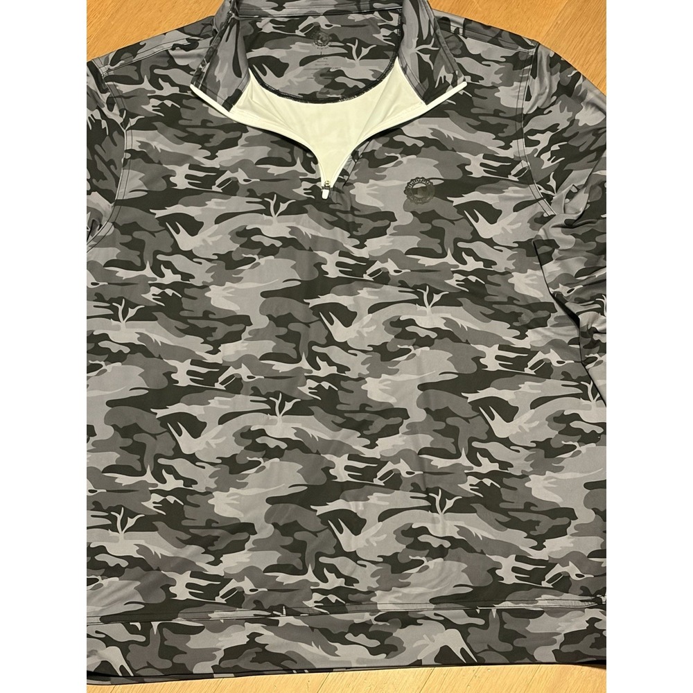 Cisco Brewers Nantucket Sun Shirt 1/4 Zip Large Camo Fishing Beach UPF Cape Cod - Picture 2 of 12